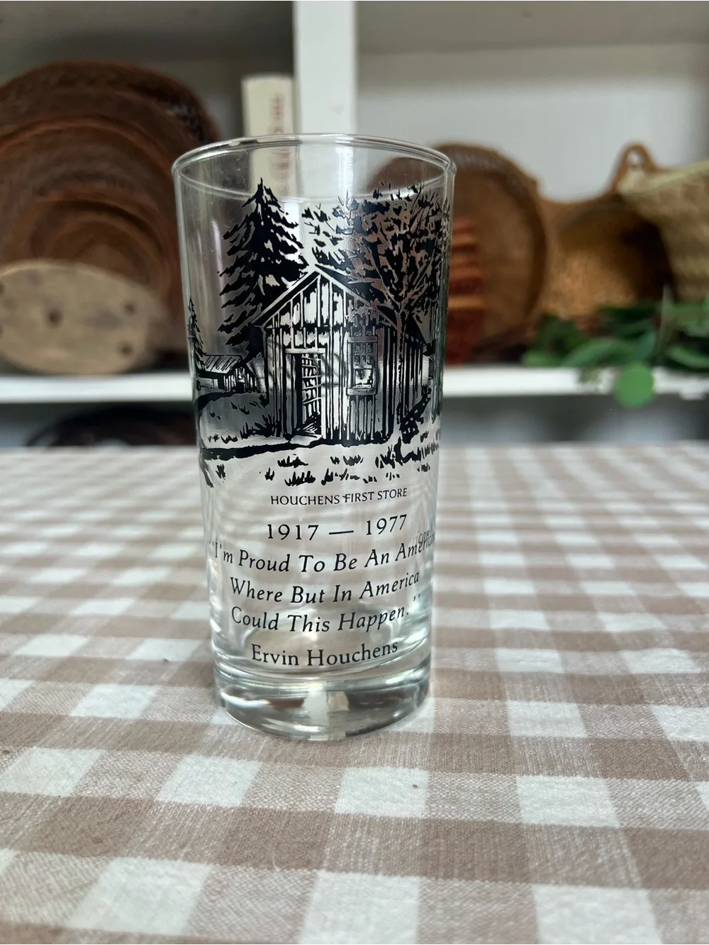 Vintage Coca Cola glass tumbler houchens first store